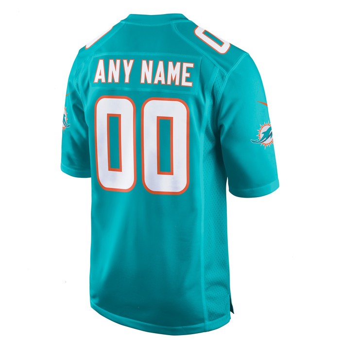 Miami Dolphins Nike Custom Game Jersey - Aqua