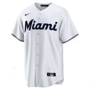 Miami Marlins Nike Home Blank Replica Jersey - White