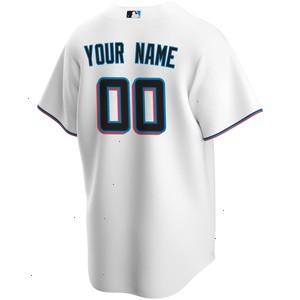 Miami Marlins Nike Youth Home Replica Custom Jersey - White