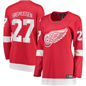 Michael Rasmussen Detroit Red Wings Fanatics Branded Women's Home Breakaway Player Jersey - Red