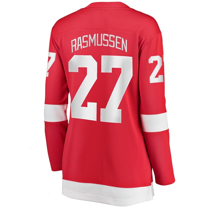 Michael Rasmussen Detroit Red Wings Fanatics Branded Women's Home Breakaway Player Jersey - Red