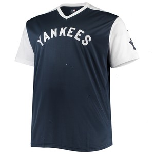 Men's New York Yankees Mickey Mantle Majestic Navy/White Cooperstown  Collection Iconic Player Name & Number