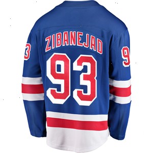 Mika Zibanejad New York Rangers Fanatics Branded Home Breakaway Player Game Jersey - Blue