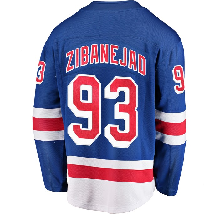 Mika Zibanejad New York Rangers Fanatics Branded Home Breakaway Player Game Jersey - Blue