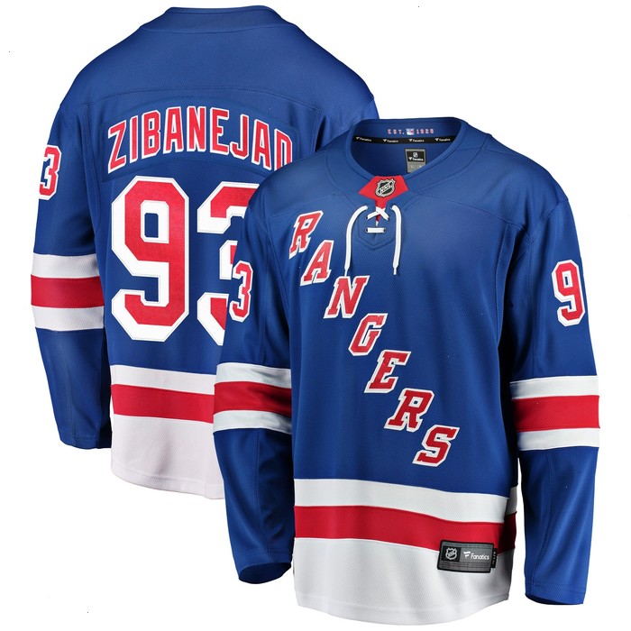 Mika Zibanejad New York Rangers Fanatics Branded Premier Breakaway Player Jersey - Royal