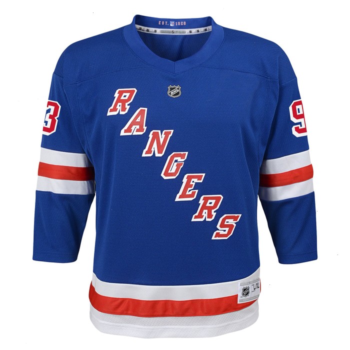 Mika Zibanejad New York Rangers Youth Home Replica Player Jersey - Blue