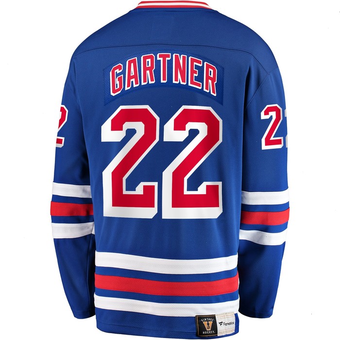 Mike Gartner New York Rangers Fanatics Branded Premier Breakaway Retired Player Jersey - Blue