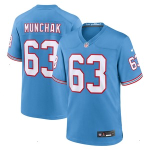 Mike Munchak Tennessee Titans Nike Oilers Throwback Retired Player Game Jersey - Light Blue