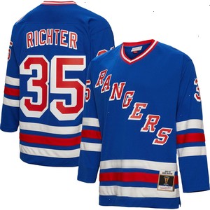 Mike Richter New York Rangers Mitchell & Ness 1993/94 Blue Line Player Jersey - Blue