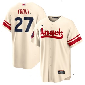 Mike Trout Los Angeles Angels Nike 2022 City Connect Replica Player Jersey - Cream