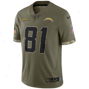 Mike Williams Los Angeles Chargers Nike 2022 Salute To Service Limited Jersey - Olive