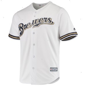 Milwaukee Brewers Majestic Team Official Jersey - White