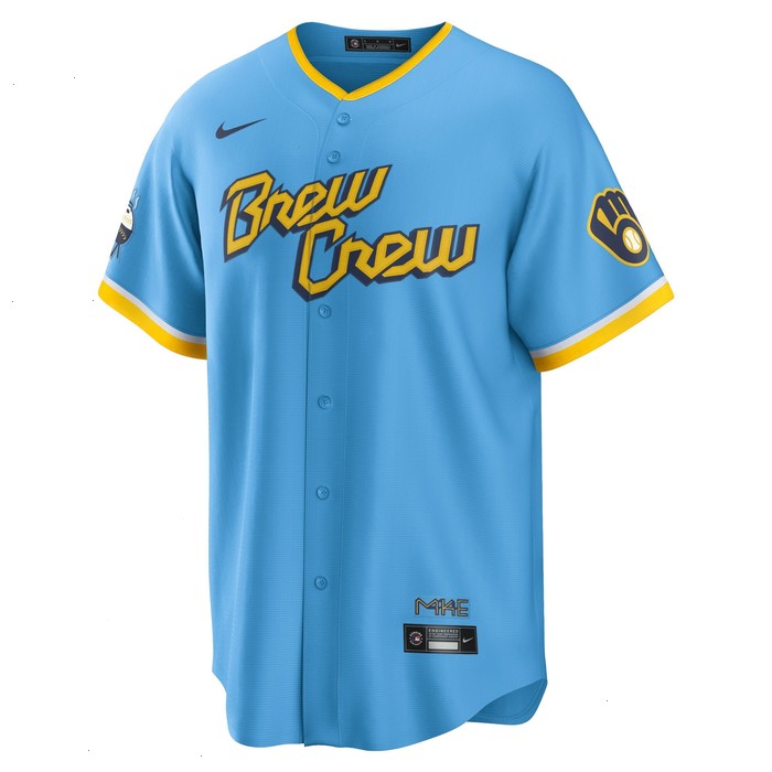 Milwaukee Brewers Nike 2022 City Connect Replica Team Jersey - Powder Blue