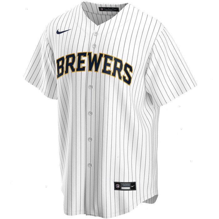 Milwaukee Brewers Nike Alternate Replica Custom Jersey - White