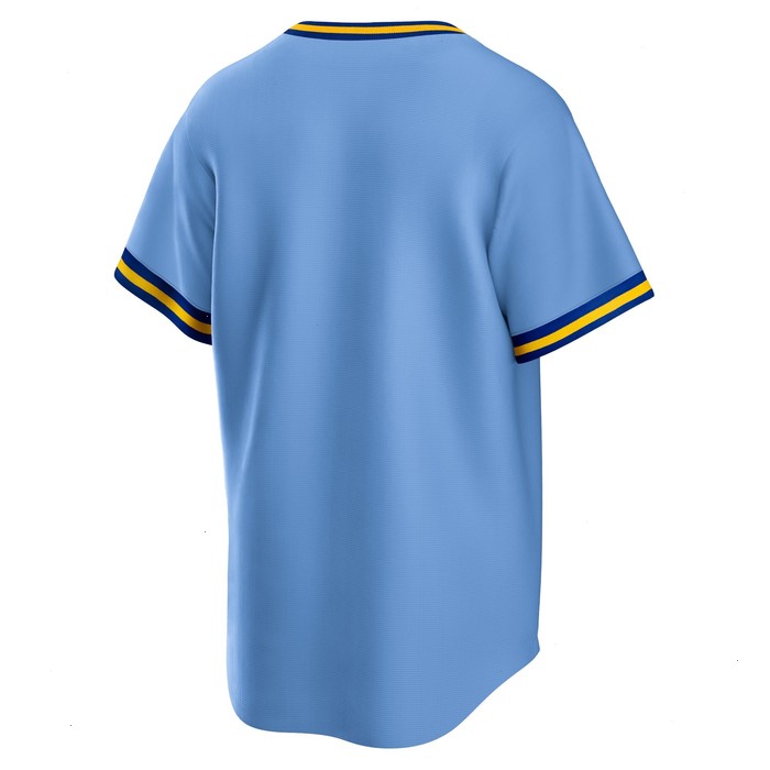 Milwaukee Brewers Nike Road Cooperstown Collection Team Jersey - Powder Blue