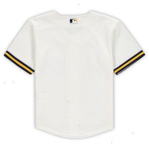 Milwaukee Brewers Nike Toddler Replica Team Jersey - Cream