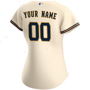 Milwaukee Brewers Nike Women's Home Replica Custom Jersey - Cream