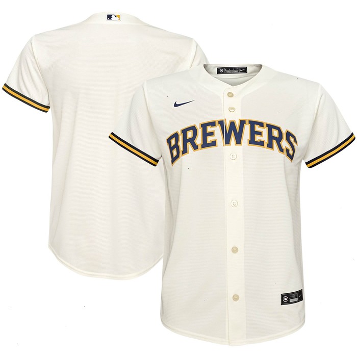 Milwaukee Brewers Nike Youth Home Replica Team Jersey - Cream