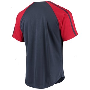 Minnesota Twins Stitches Button-Down Raglan Replica Jersey - Navy