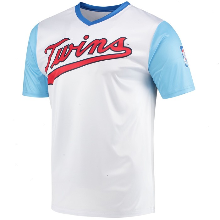 Minnesota Twins Stitches Cooperstown Collection Wordmark V-Neck Jersey - White