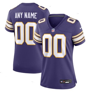 Minnesota Vikings Nike Women's Classic Custom Game Jersey - Purple