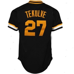 Mitchell & Ness Pittsburgh Pirates Kent Tekulve 1982 Cooperstown Collection Authentic Practice Jersey - Black