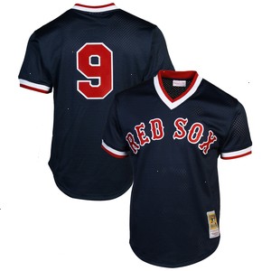 Mitchell & Ness Ted Williams Boston Red Sox 1990 Authentic Cooperstown Collection Batting Practice Jersey - Navy Blue