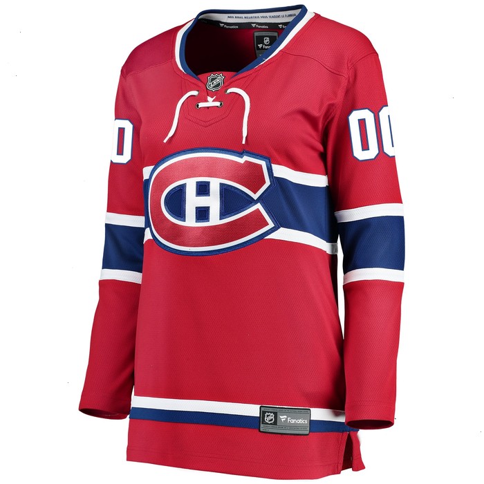 Montreal Canadiens Fanatics Branded Women's Home Breakaway Custom Jersey - Red