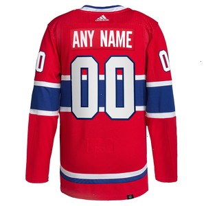 Montreal Canadiens adidas Home Primegreen Authentic Pro Custom Jersey - Red