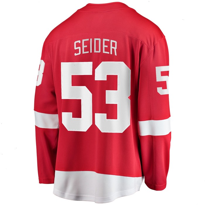 Moritz Seider Detroit Red Wings Fanatics Branded Home Breakaway Player Jersey - Red