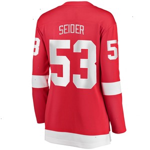 Moritz Seider Detroit Red Wings Fanatics Branded Women's Home Breakaway Player Jersey - Red