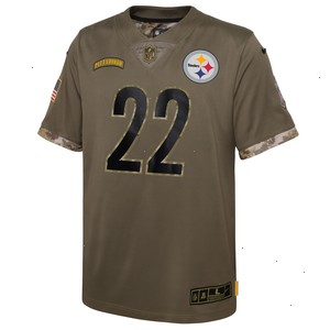 Najee Harris Pittsburgh Steelers Nike Youth 2022 Salute To Service Player Limited Jersey - Olive