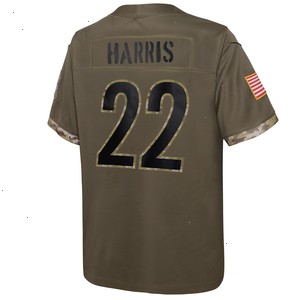 Najee Harris Pittsburgh Steelers Nike Youth 2022 Salute To Service Player Limited Jersey - Olive