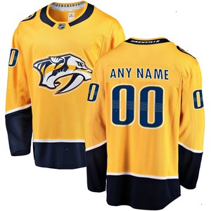 Nashville Predators Fanatics Branded Home Breakaway Custom Jersey - Gold