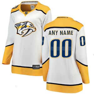 Nashville Predators Fanatics Branded Women's Away Breakaway Custom Jersey - White