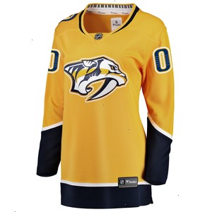 Nashville Predators Fanatics Branded Women's Home Breakaway Custom Jersey - Yellow