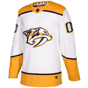 Nashville Predators adidas Away Authentic Custom Jersey - White