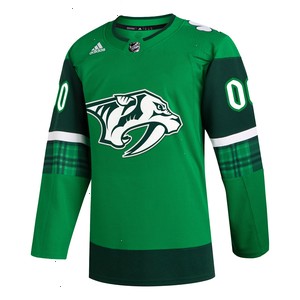 Nashville Predators adidas St. Patrick's Day Authentic Custom Jersey - Kelly Green