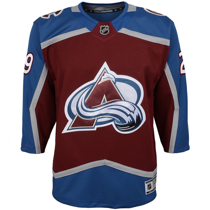 Nathan MacKinnon Colorado Avalanche Youth Premier Player Jersey - Burgundy