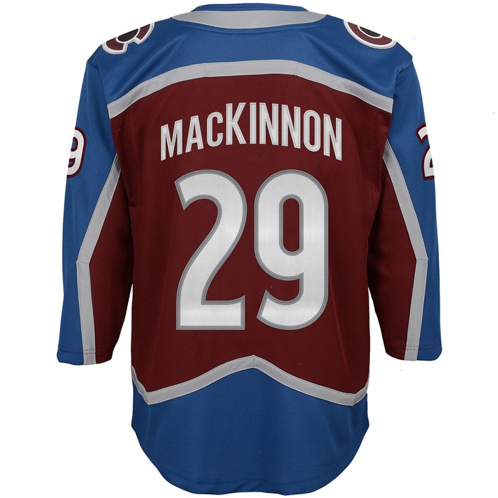 Nathan MacKinnon Colorado Avalanche Youth Premier Player Jersey - Burgundy