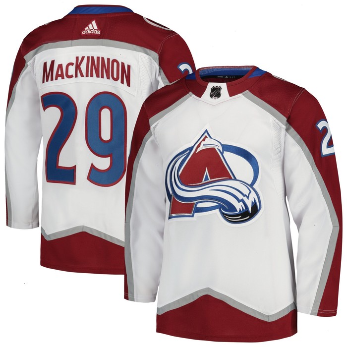 Nathan MacKinnon Colorado Avalanche adidas Away Primegreen Authentic Pro Player Jersey - White