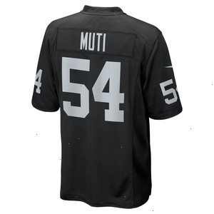 Netane Muti Las Vegas Raiders Nike Team Game Jersey - Black