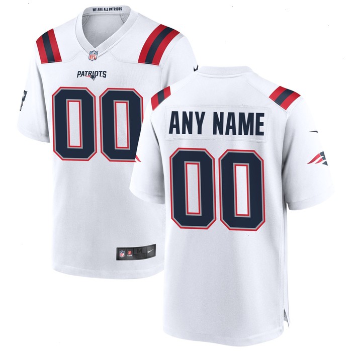 New England Patriots Nike Custom Game Jersey - White