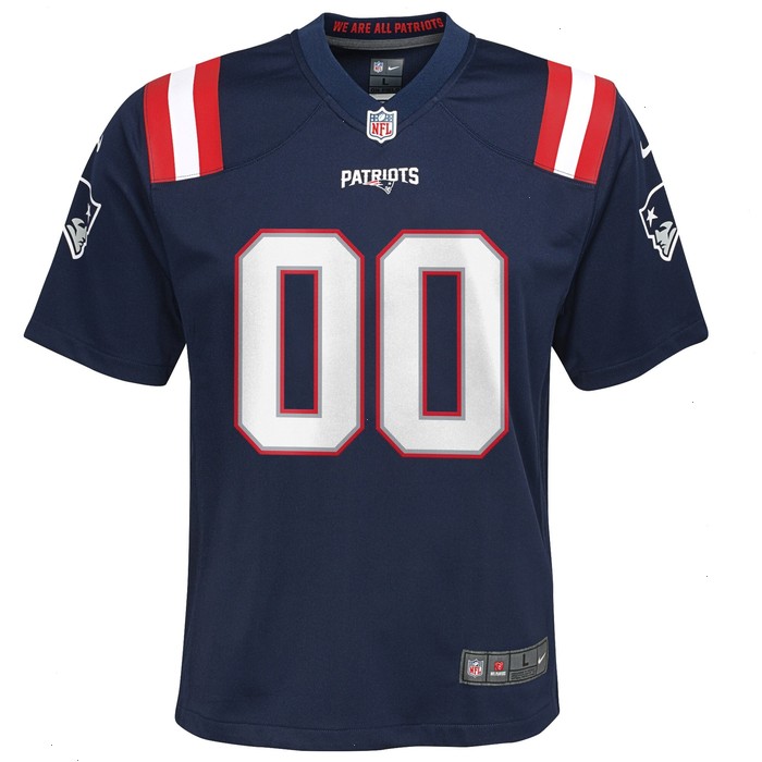 New England Patriots Nike Youth Custom Game Jersey - Navy