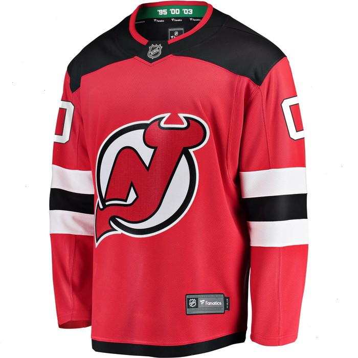 New Jersey Devils Fanatics Branded Home Breakaway Custom Jersey - Red