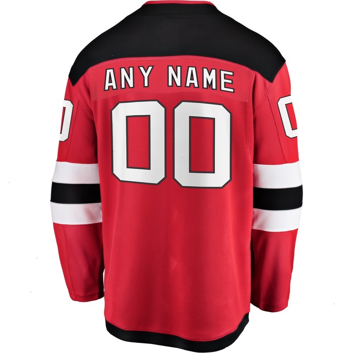 New Jersey Devils Fanatics Branded Home Breakaway Custom Jersey - Red