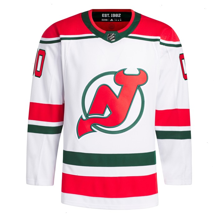 New Jersey Devils adidas Heritage Authentic Pro Primegreen Custom Jersey - White