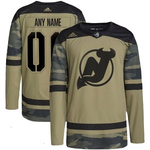 New Jersey Devils adidas Military Appreciation Team Authentic Custom Practice Jersey - Camo V1