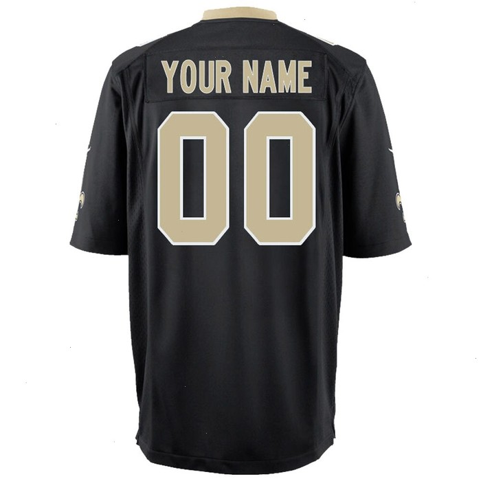 New Orleans Saints Nike Youth Custom Game Jersey - Black