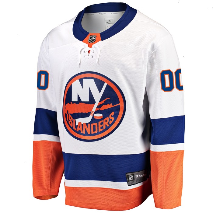 New York Islanders Fanatics Branded Away Breakaway Custom Jersey - White